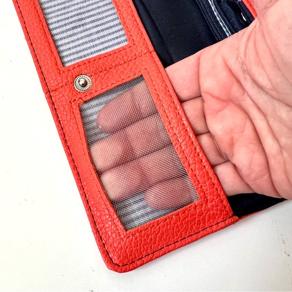 NAUTICA ID Safe Snap Closure Coral/Orange Wallet - Picture 9 of 17